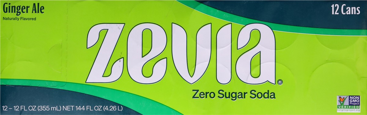 slide 9 of 9, Zevia Ginger Ale Zero Calorie Soda, 144 fl oz