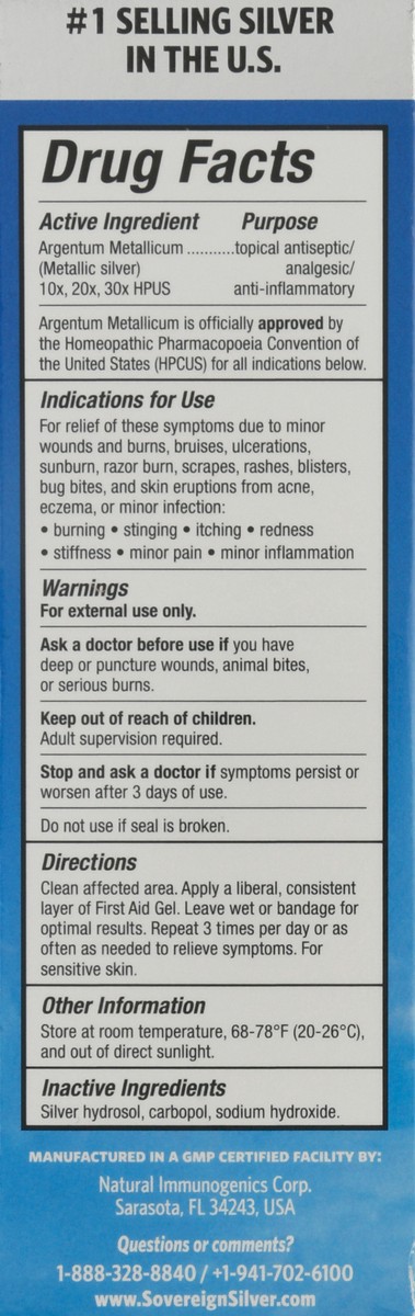 slide 12 of 12, Sovereign Silver Topical Healing First Aid Gel 2 fl oz, 1 ct