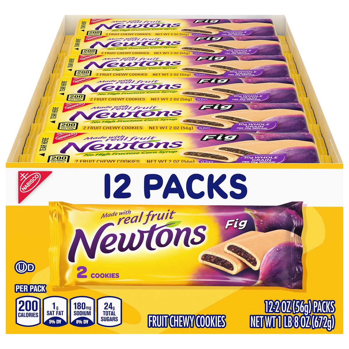 slide 1 of 9, Newtons Fig Fruit Chewy Cookies - Snack Packs - 2oz/12ct, 12 ct; 2 oz