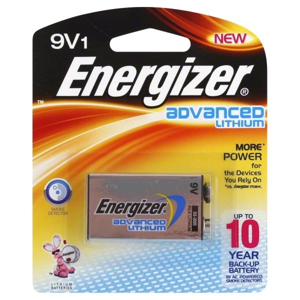 slide 1 of 1, Energizer Advanced Lithium 9V Battery, 1 ct