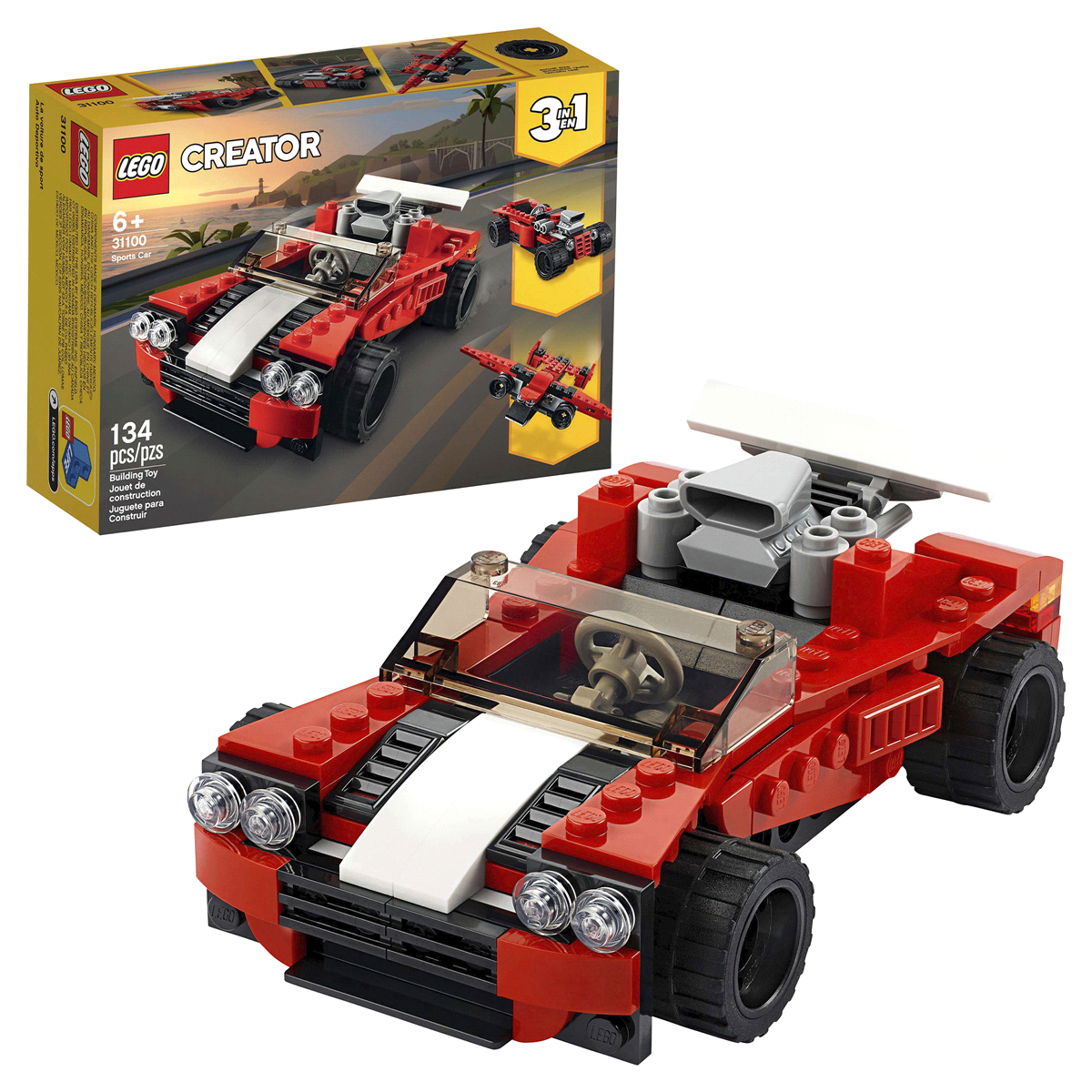slide 1 of 1, LEGO Creator 3-in-1 Sports Car 31100 Building Kit, 1 ct