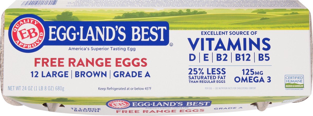 slide 8 of 9, Eggland's Best Free Range Large Brown Eggs, 12 count, 12 ct