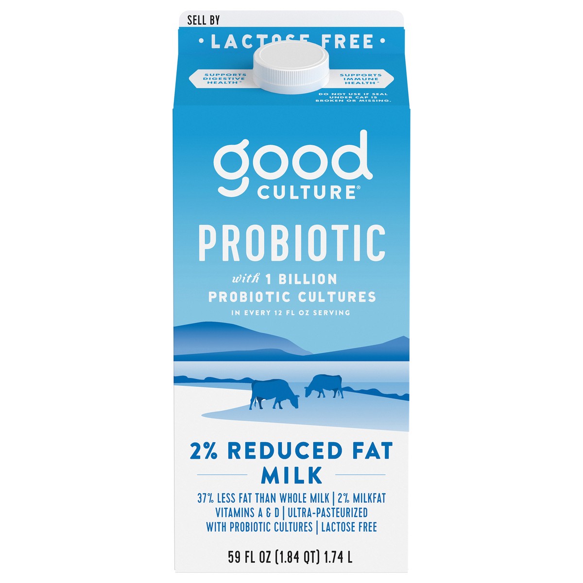 slide 1 of 5, good culture Probiotic 2% Reduced Fat Milk, 59 fl oz