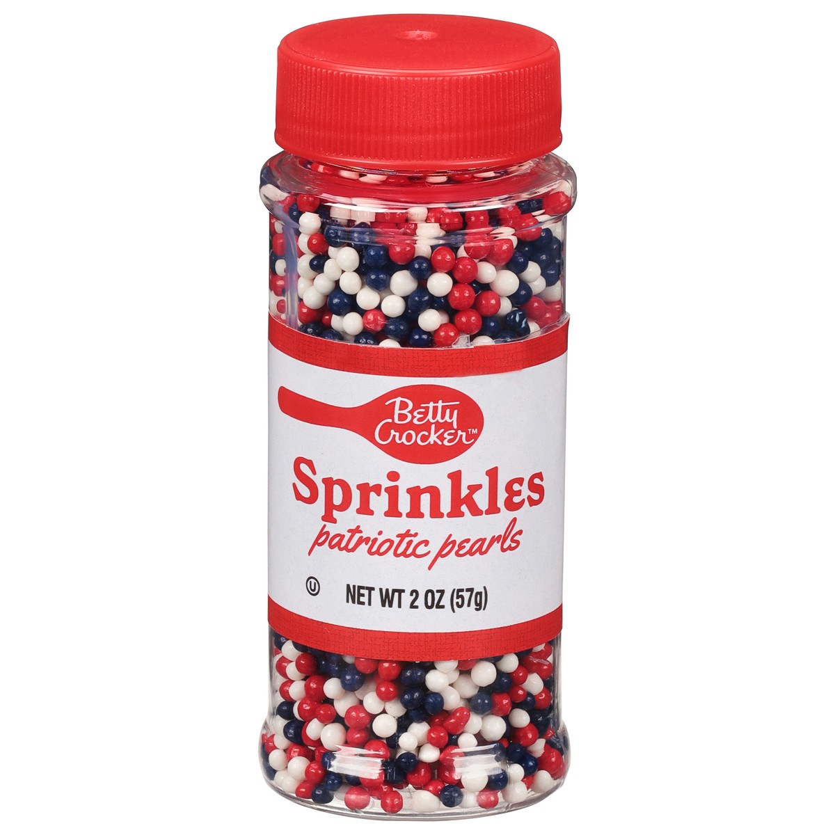 slide 1 of 9, Betty Crocker Cupcake Gems Patriotic Pearls - 2.0 Oz, 2 oz