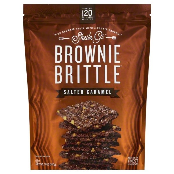 slide 1 of 1, Sheila G's Brownie Brittle Brittle Salted Caramel, 14 oz