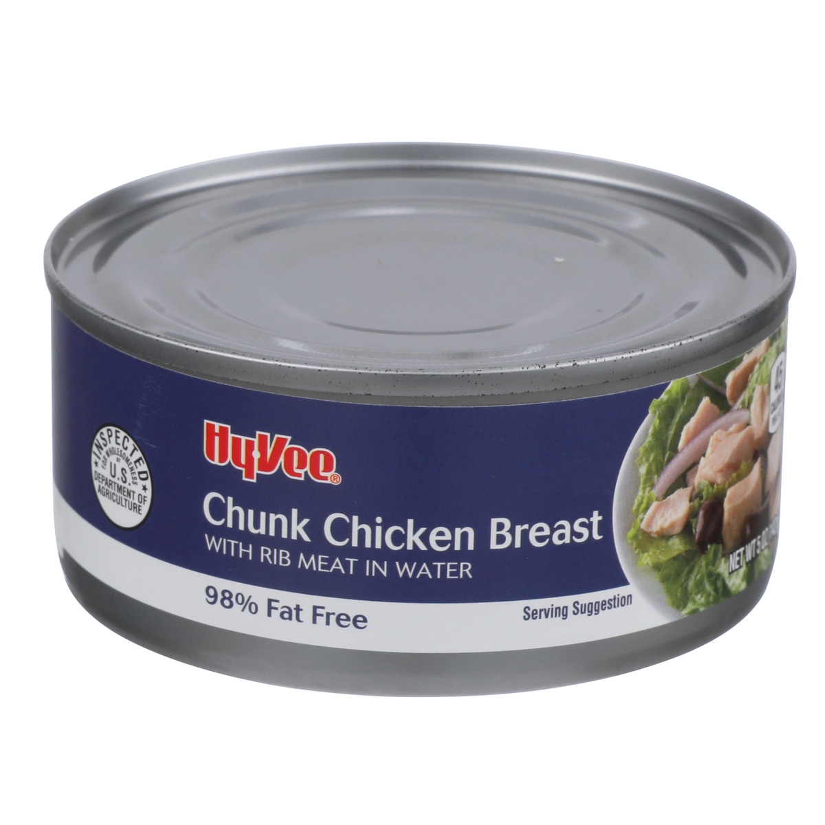 slide 1 of 1, Hy-vee Chunk Chicken Breast With Rib Meat In Water, 5 oz