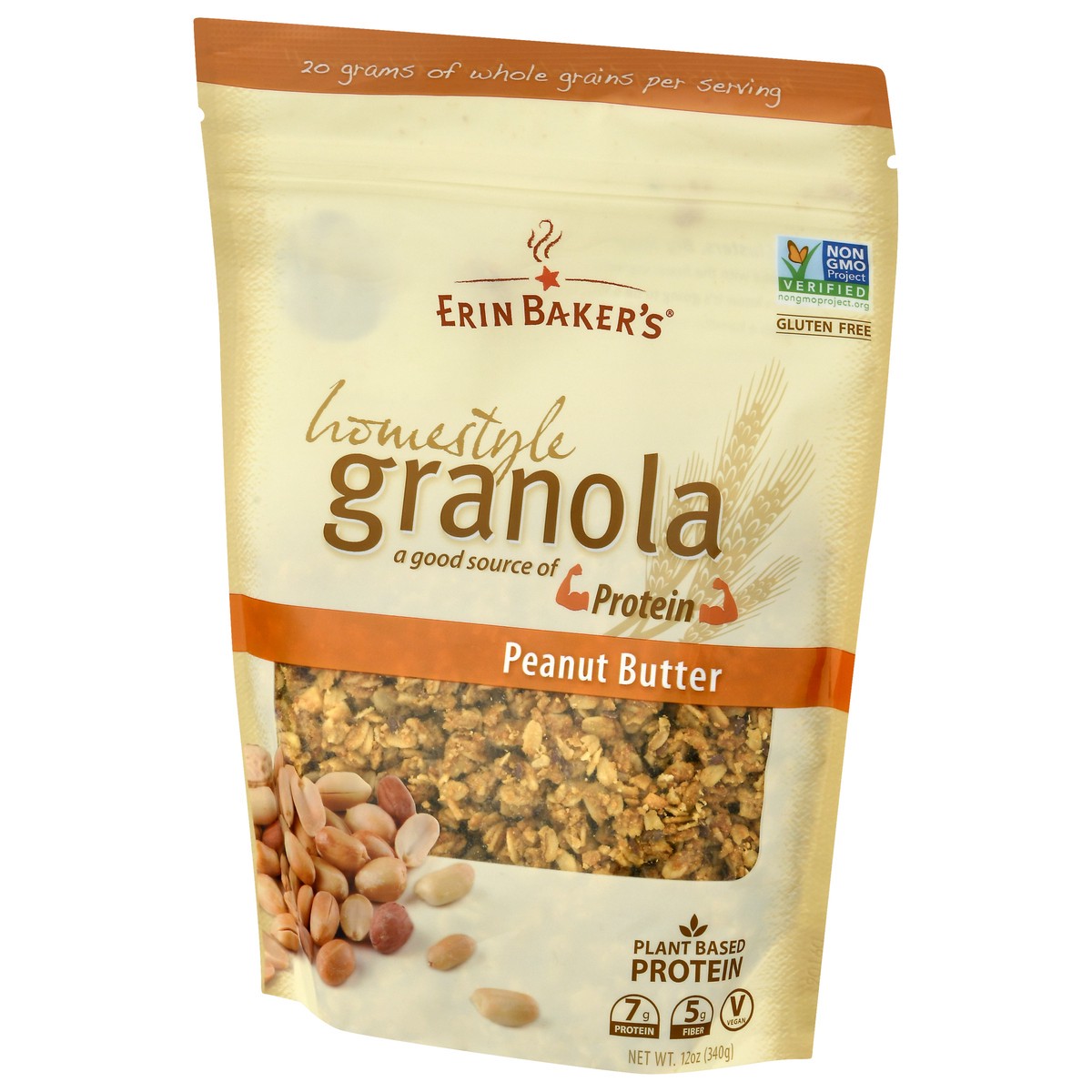 slide 7 of 12, Erin Baker's Peanut Butter Homestyle Granola, 12 oz