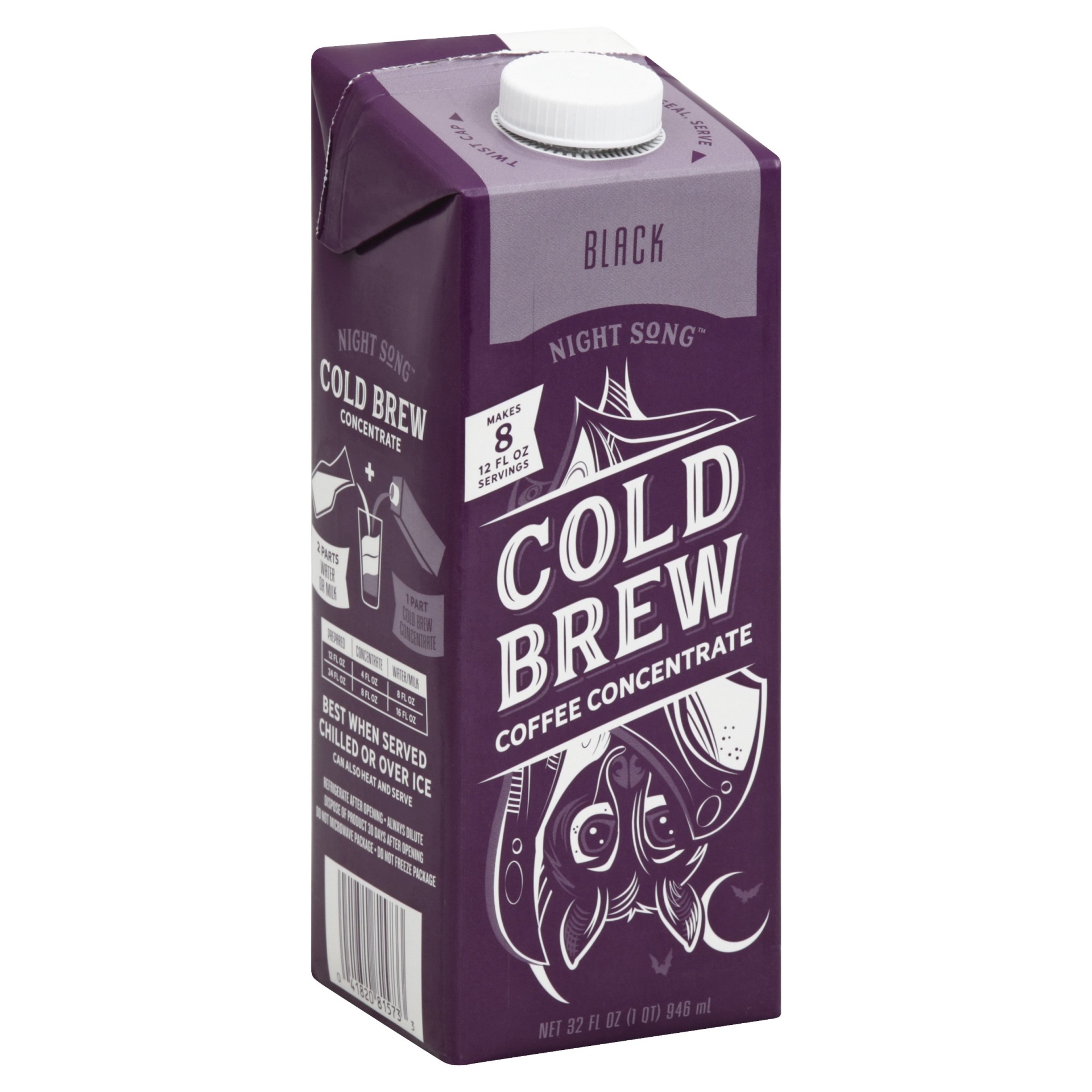 slide 1 of 1, Night Song Cold Brew Coffee Concentrate - Black, 32 fl oz