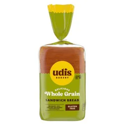 Udis Bakery Udi''s Gluten Free Delicious Whole Grain Sandwich Bread, Frozen, 18 oz.