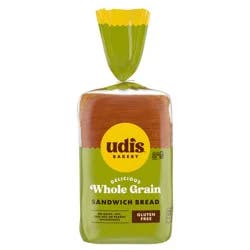 Udis Bakery Udi''s Gluten Free Delicious Whole Grain Sandwich Bread, Frozen, 18 oz.