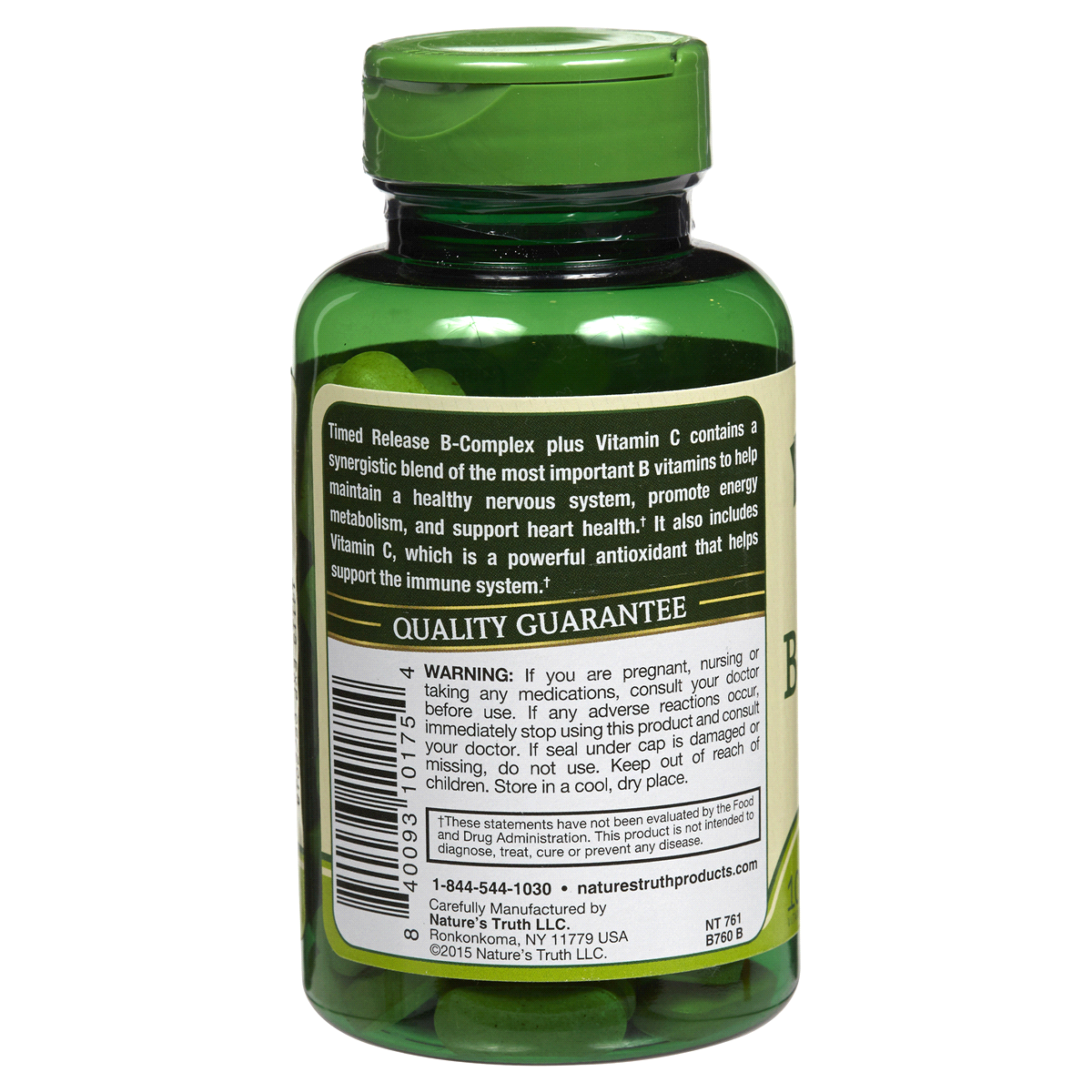 Nature's Truth High Potency Complete B-Complex Coated Caplets Vitamin ...