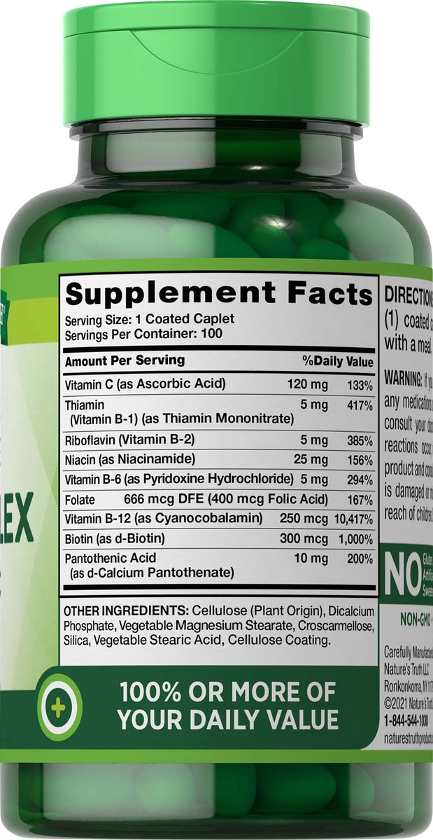 Natures Truth Timed Release High Potency B Complex Plus Vitamin C 100