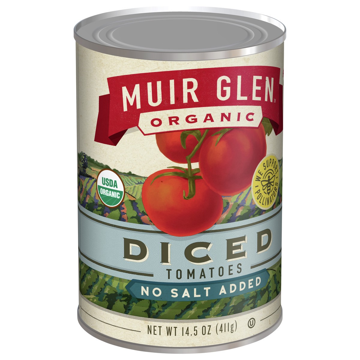 slide 9 of 9, Muir Glen Diced Canned Tomatoes, No Salt Added, 14.5 oz., 14.5 oz