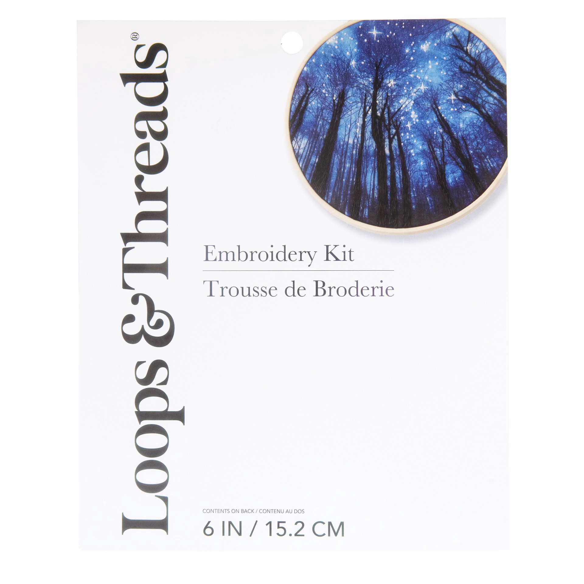 slide 2 of 4, Night Sky Embroidery Kit By Loops & Threads, 6 in x 6 in