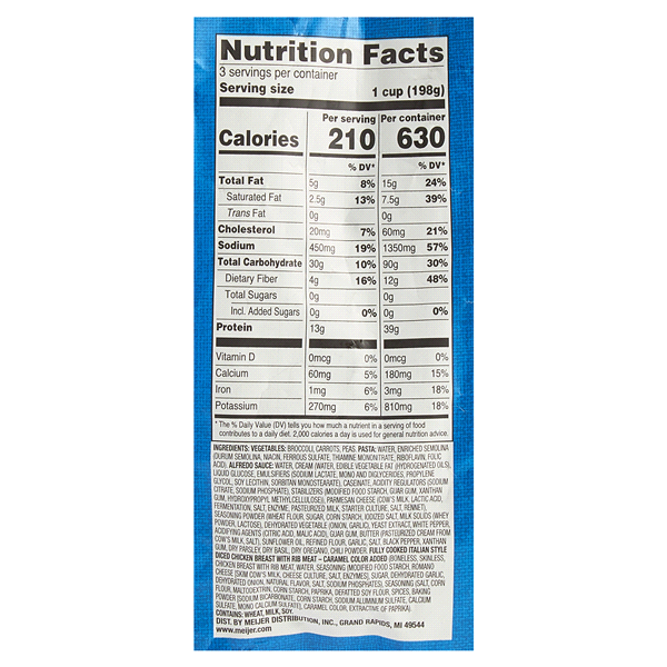 slide 10 of 25, Meijer Chicken Alfredo Skillet Meal, 21 oz