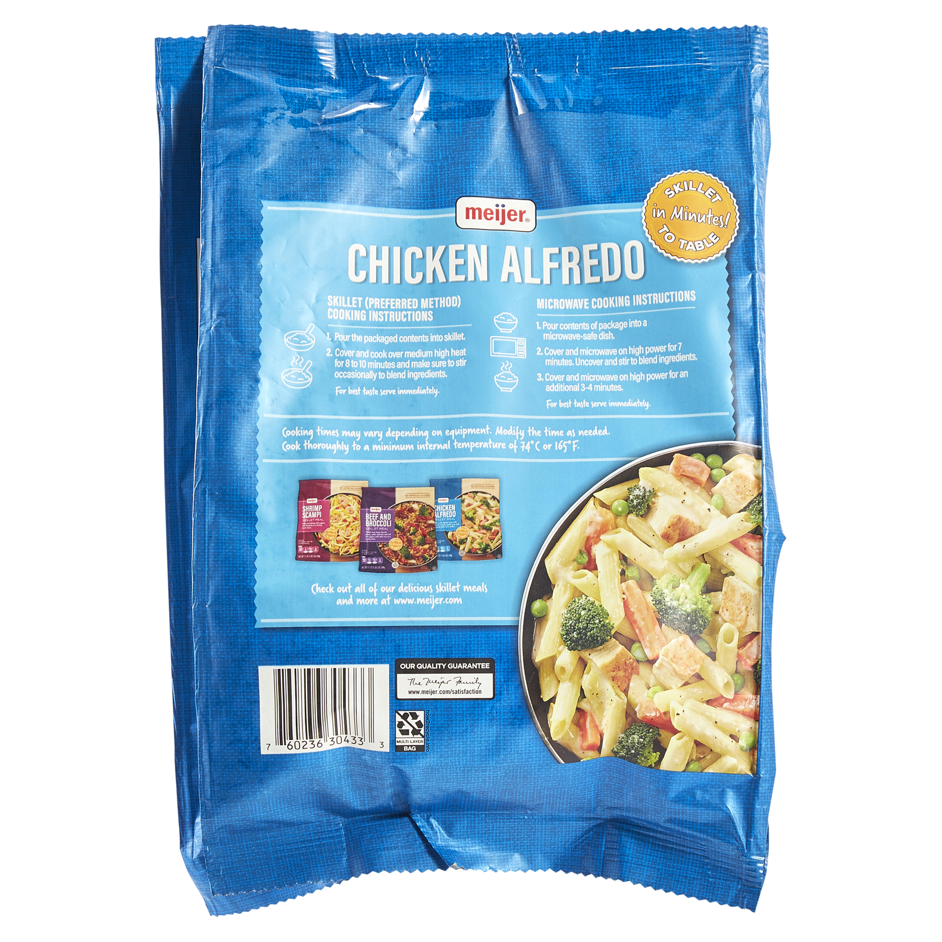 slide 16 of 25, Meijer Chicken Alfredo Skillet Meal, 21 oz