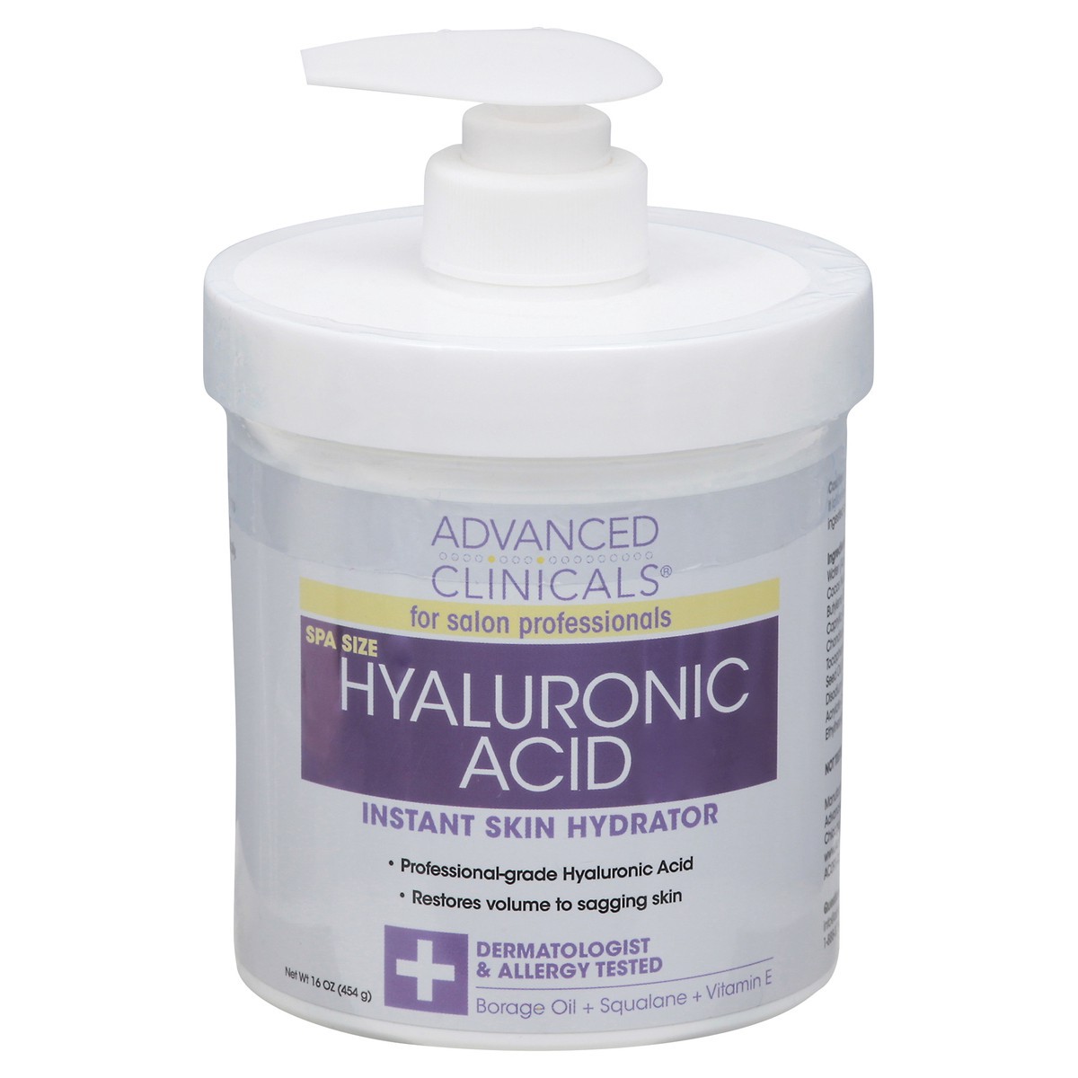 slide 1 of 2, Advanced Clinicals SPA Size Hyaluronic Acid Instant Skin Hydrator 16 oz, 16 oz