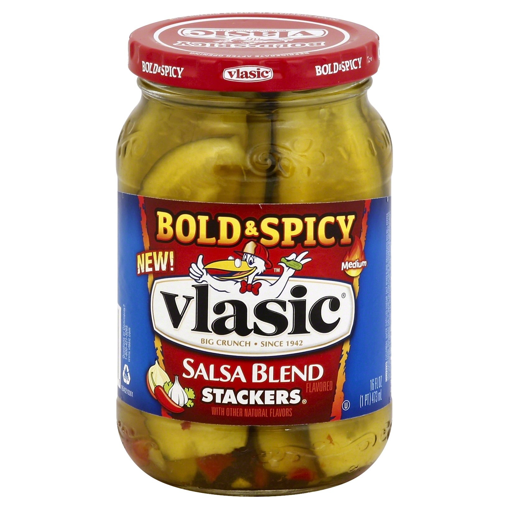 slide 1 of 2, Vlasic Bold & Spicy Salsa Blend Stackers, 16 oz