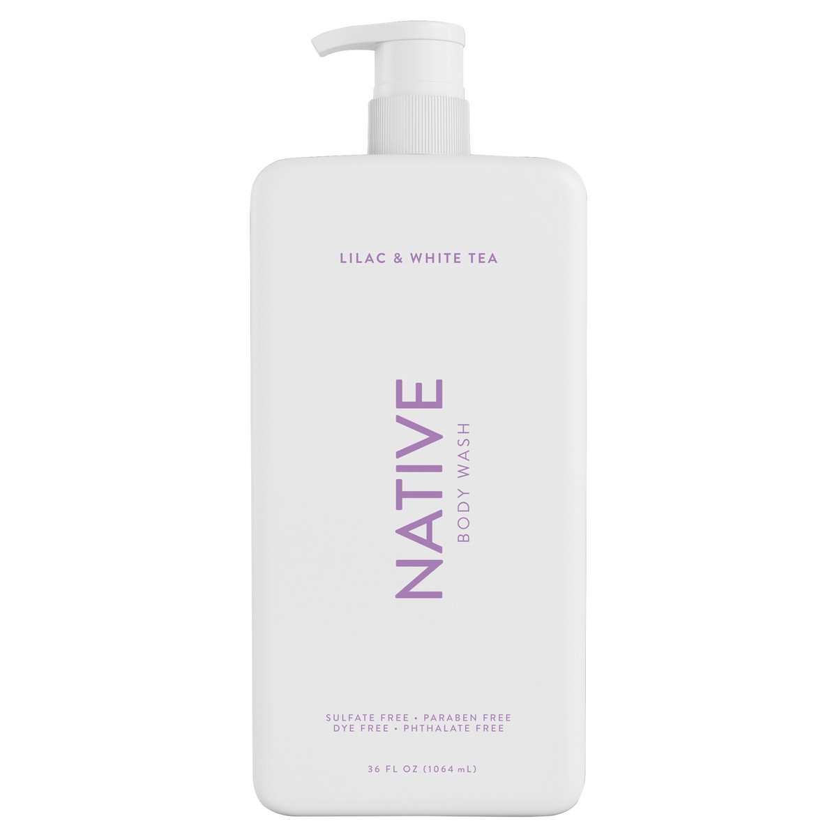 slide 2 of 2, Native Body Wash, Lilac & White Tea, Sulfate Free, for Women and Men, 36 oz, 36 fl oz