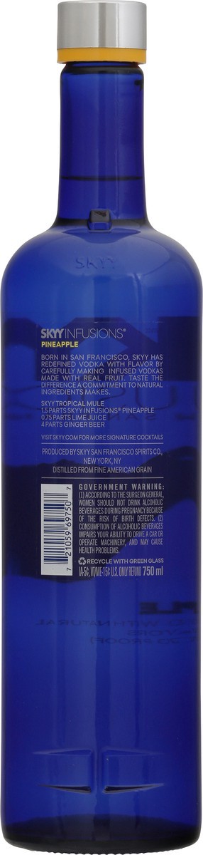 slide 4 of 9, Skyy Infusions Pineapple Vodka 750 ml, 750 ml