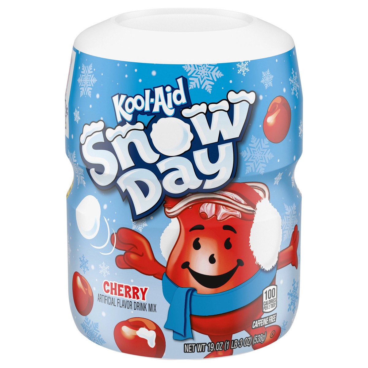 slide 1 of 9, Kool-Aid Sugar-Sweetened Cherry Powdered Soft Drink Mix, 19 oz Canister, 19 oz