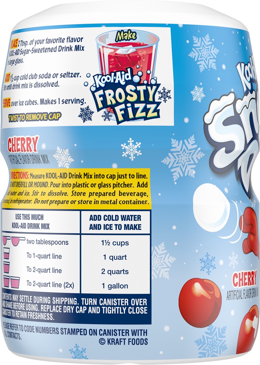 slide 7 of 9, Kool-Aid Sugar-Sweetened Cherry Artificially Flavored Powdered Soft Drink Mix, 19 oz Canister, 19 oz