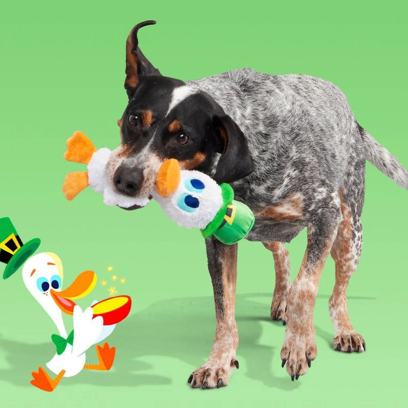 slide 2 of 7, BARK Snack Pack Lucky McDuck Dog Plush Toy, 1 ct