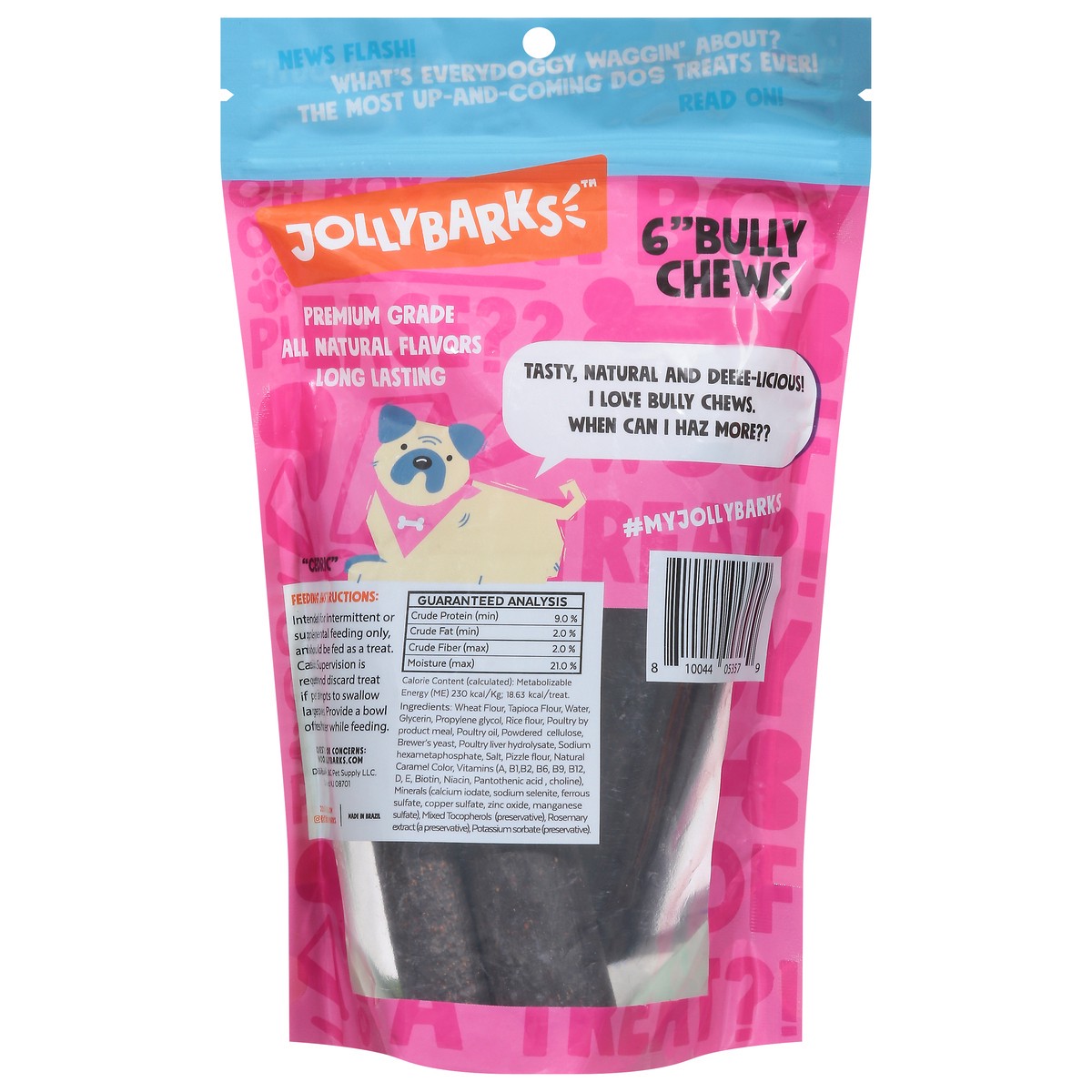 slide 5 of 15, JollyBarks 6 Inches Bully Chews 5 ea, 5 ct