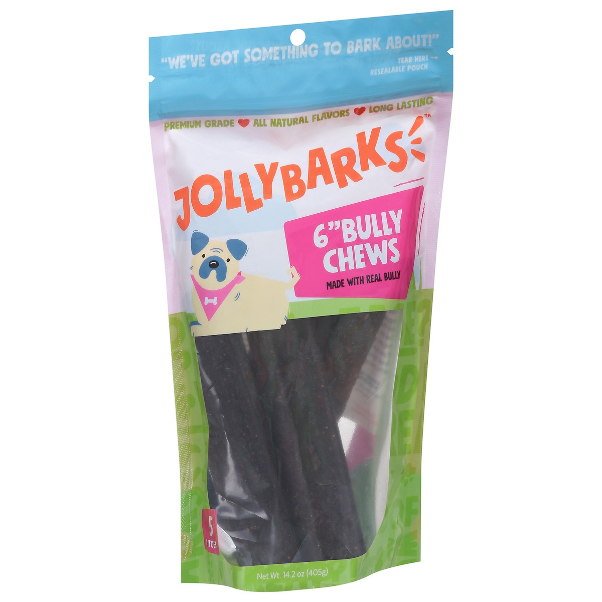 slide 11 of 15, JollyBarks 6 Inches Bully Chews 5 ea, 5 ct