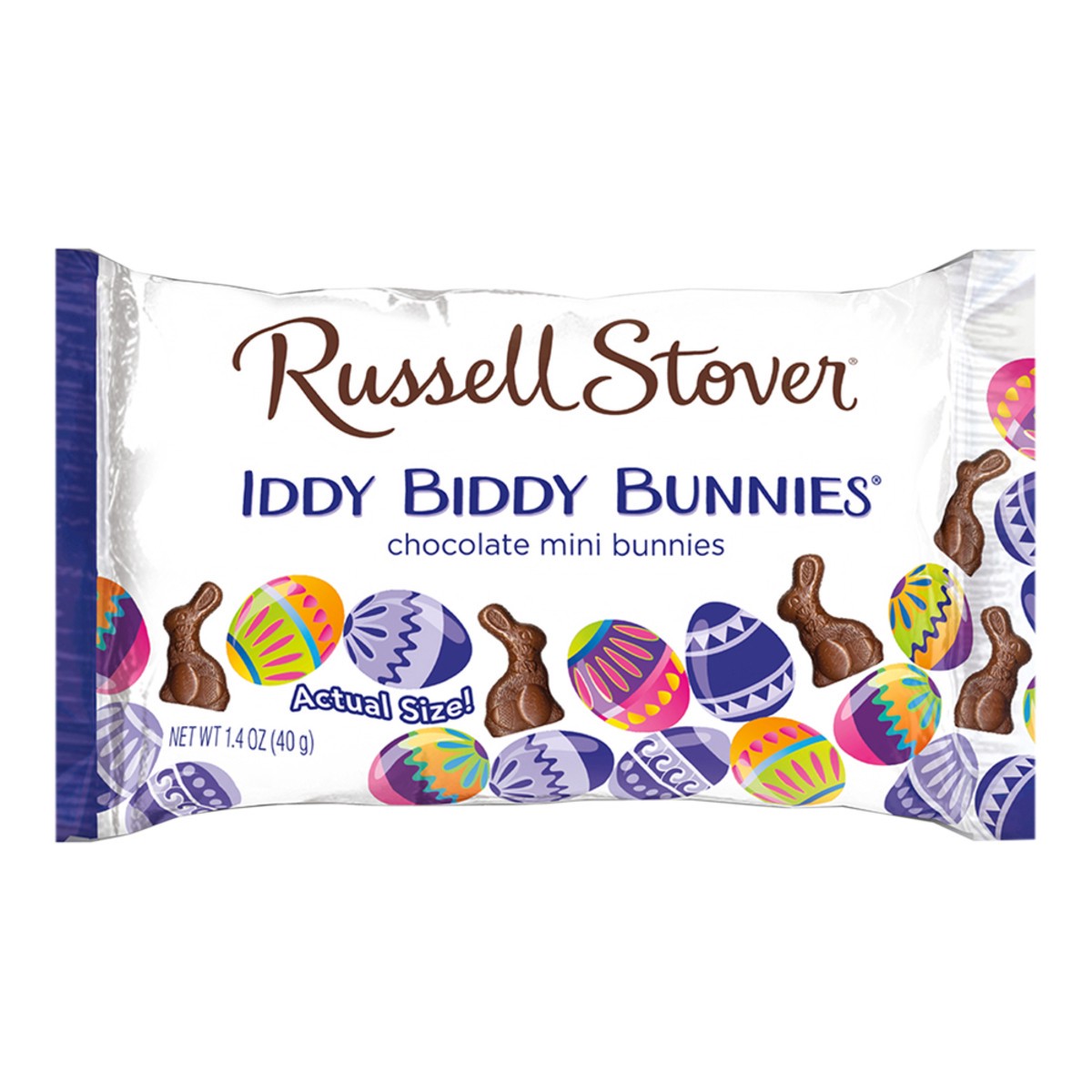 slide 1 of 8, Russell Stover Easter Iddy Biddy Easter Bunnies, 1.4 oz. bag (˜ 50 pieces), 1.4 oz