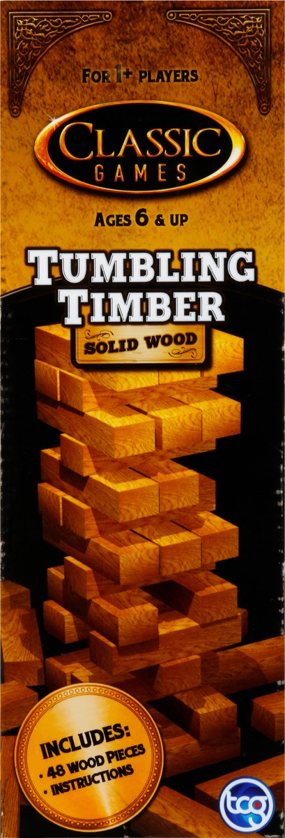 slide 5 of 12, Classic Games Solid Wood Toppling Timber 1 Each, 1 ct