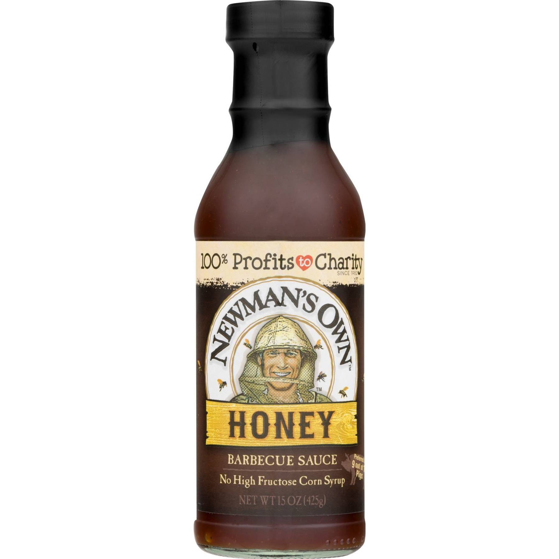 slide 1 of 2, Newman's Own Honey BBQ Sauce, 15 oz