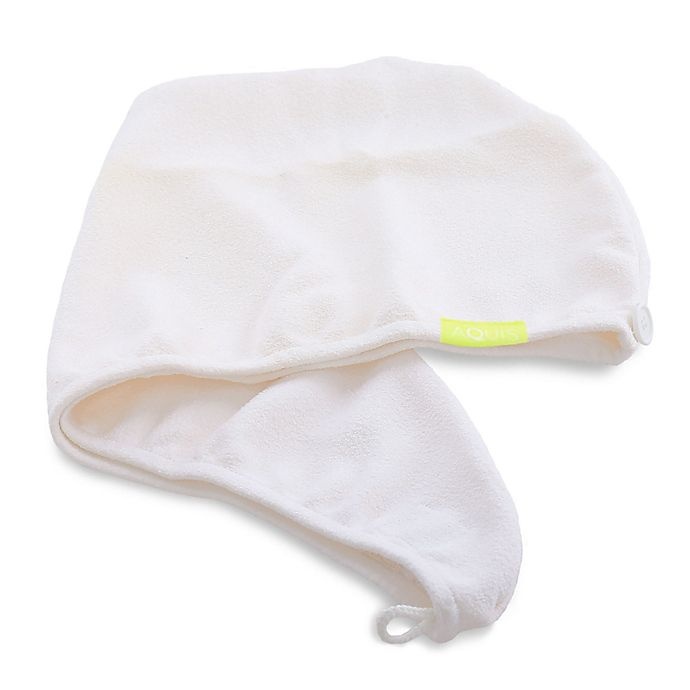 slide 1 of 3, Aquis Super Absorbent Hair Turban - White, 1 ct