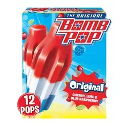 Bomb Pop Original Ice Pop, 12 Pack