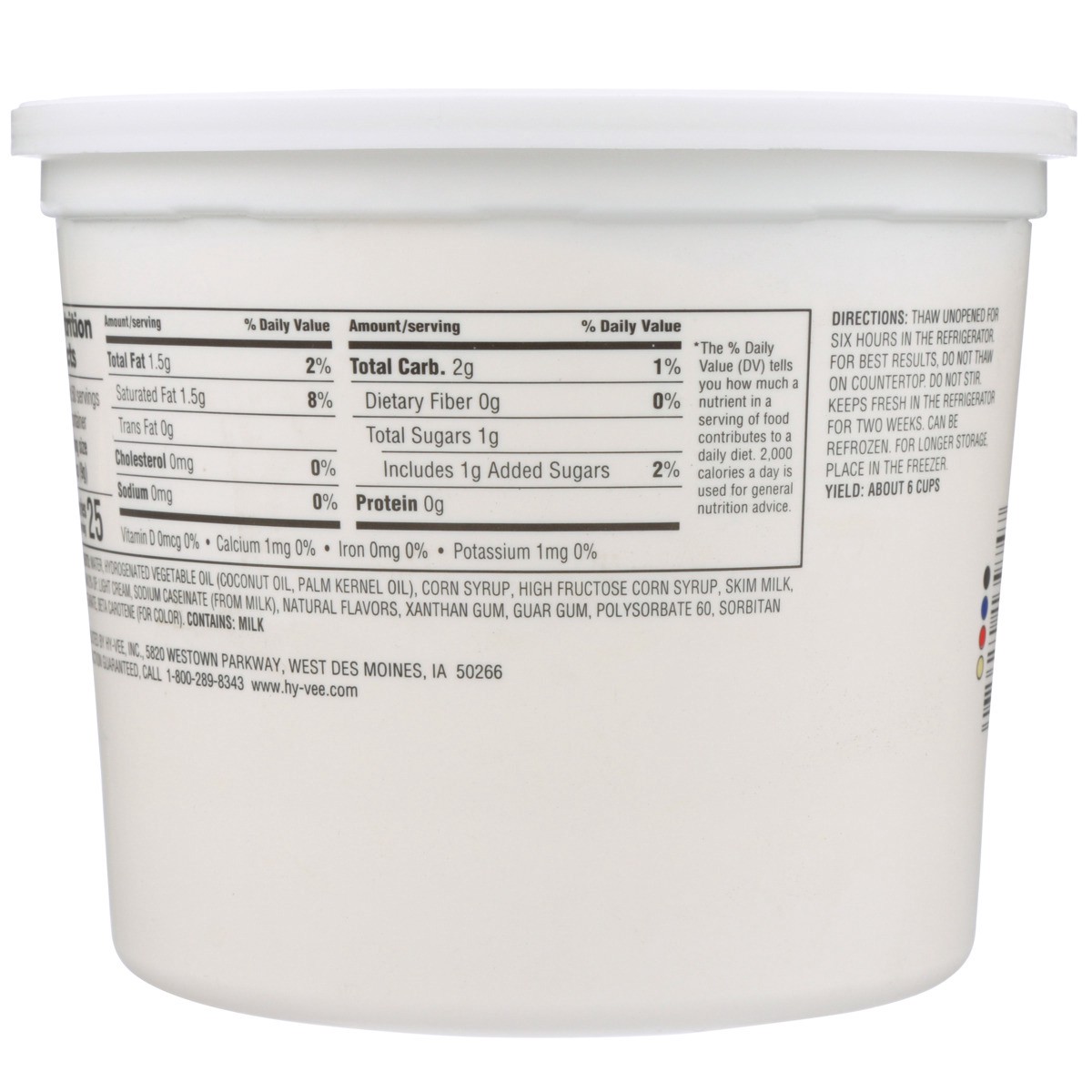 slide 2 of 8, Hy-vee Original Whipped Topping, 16 oz