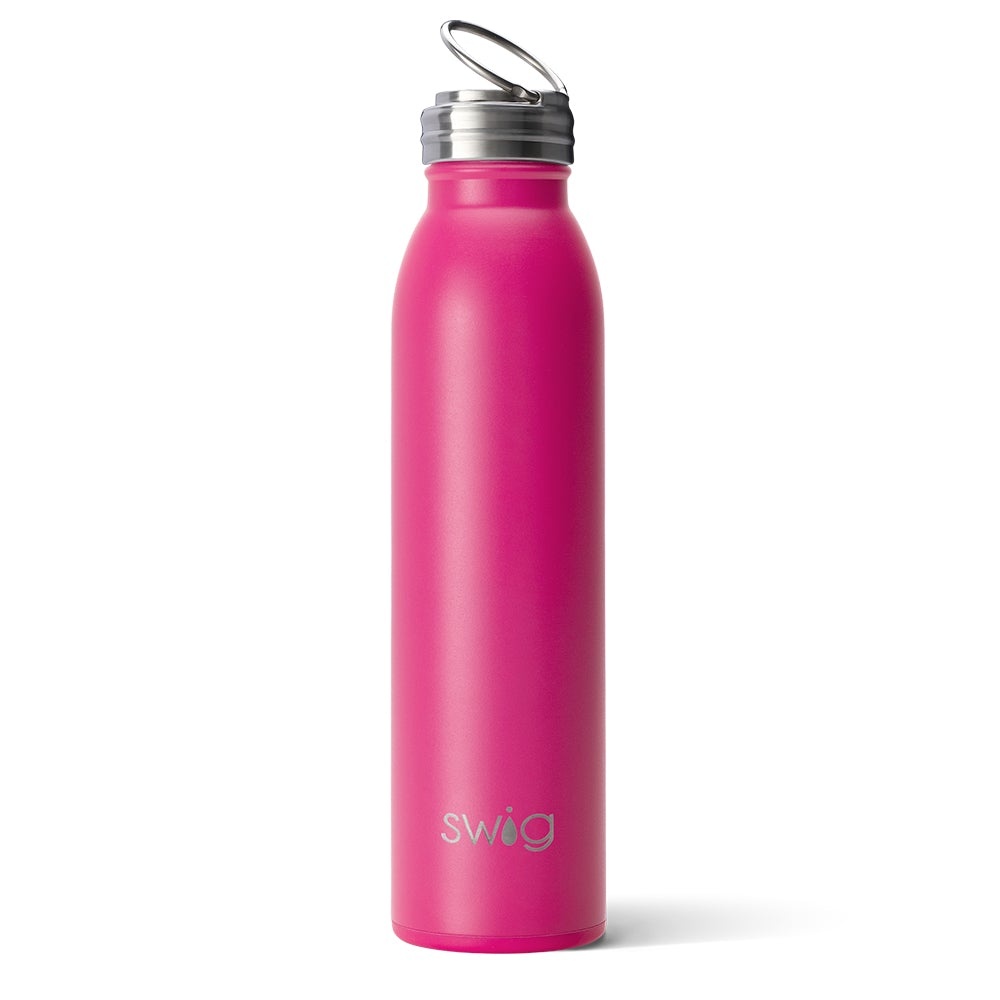 slide 1 of 1, Swig Matte Hot Pink Water Bottle, 20 oz