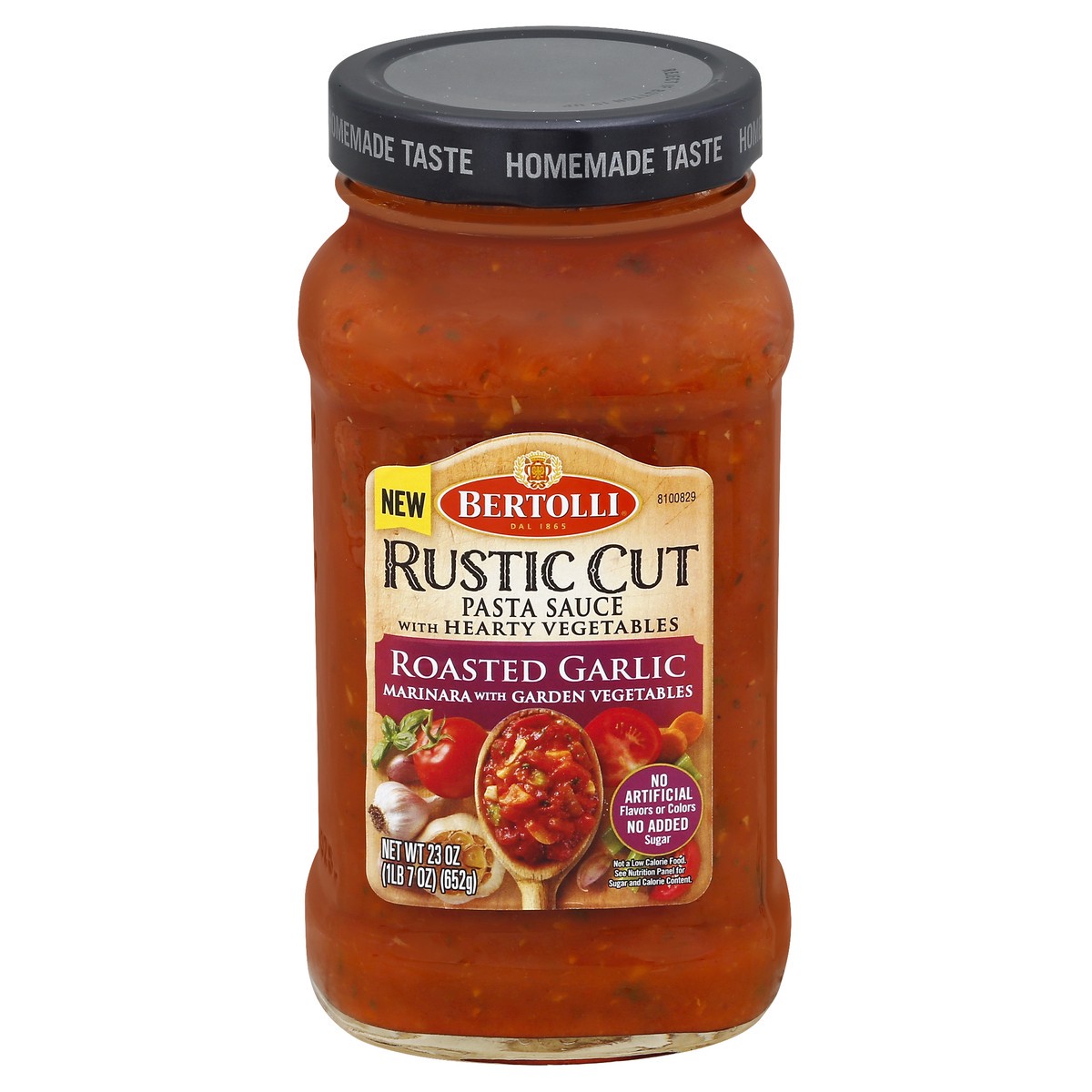 slide 2 of 3, Bertolli Rustic Cut Roasted Garlic Sauce with Hearty Vegetables 23 oz, 23 oz