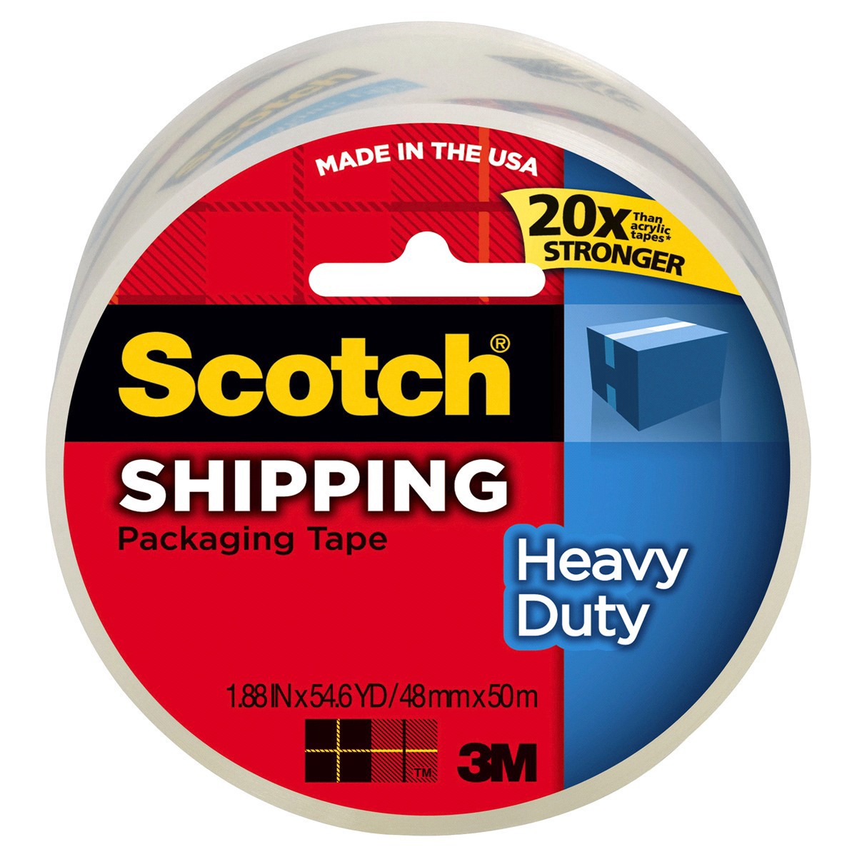 slide 1 of 5, Scotch Heavy Duty Packaging and Shipping Tape Clear 54.6 yd, 1 ct