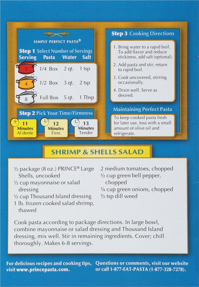 slide 3 of 9, Prince Shells Large 16 oz, 16 oz