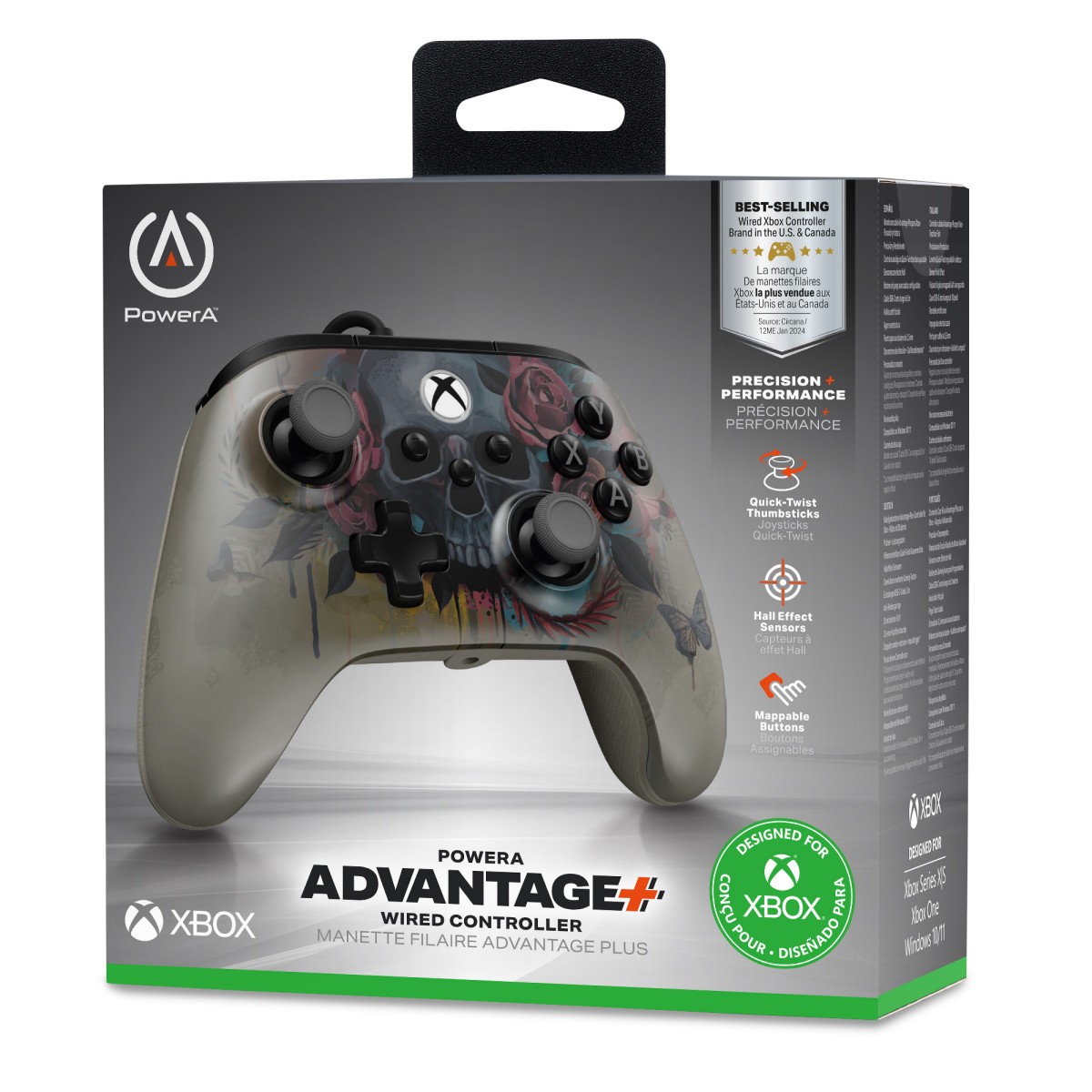 slide 5 of 5, Microsoft PowerA Advantage Plus Wired Controller for Xbox Series X|S - Bloom & Gloom, 1 ct