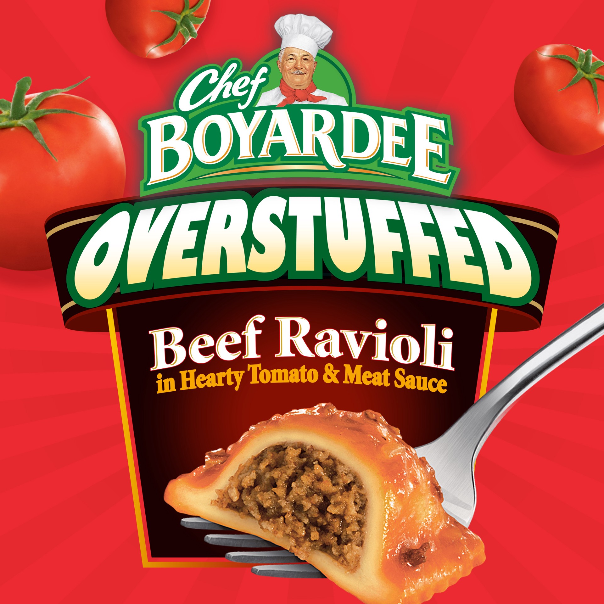 slide 3 of 5, Chef Boyardee Overstuffed Beef Ravioli in Pasta Sauce 15 oz, 15 oz