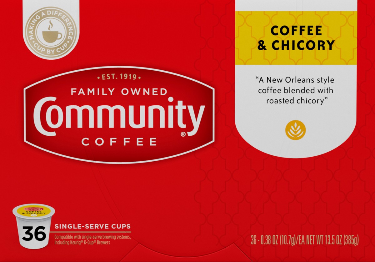 slide 4 of 13, Community Coffee Coffee Coffee & Chicory Single-Serve Cups - 13.5 oz, 13.5 oz