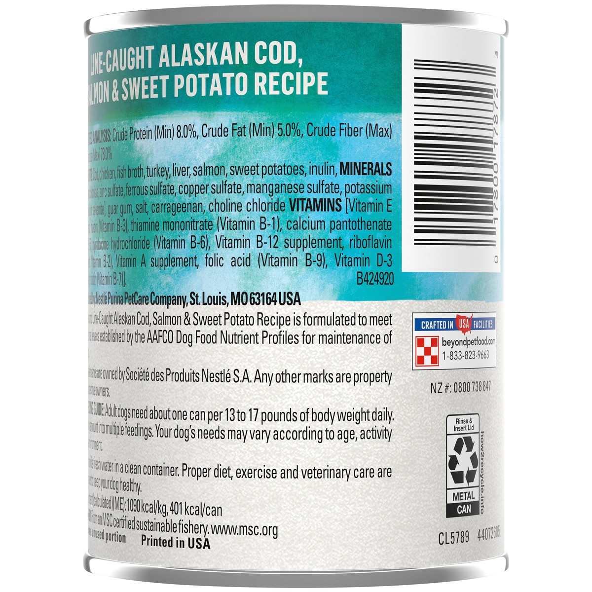 slide 3 of 7, Beyond Purina Beyond Natural Wet Dog Food Pate, Grain Free Alaskan Cod, Salmon & Sweet Potato Recipe - 13 oz. Can, 13 oz