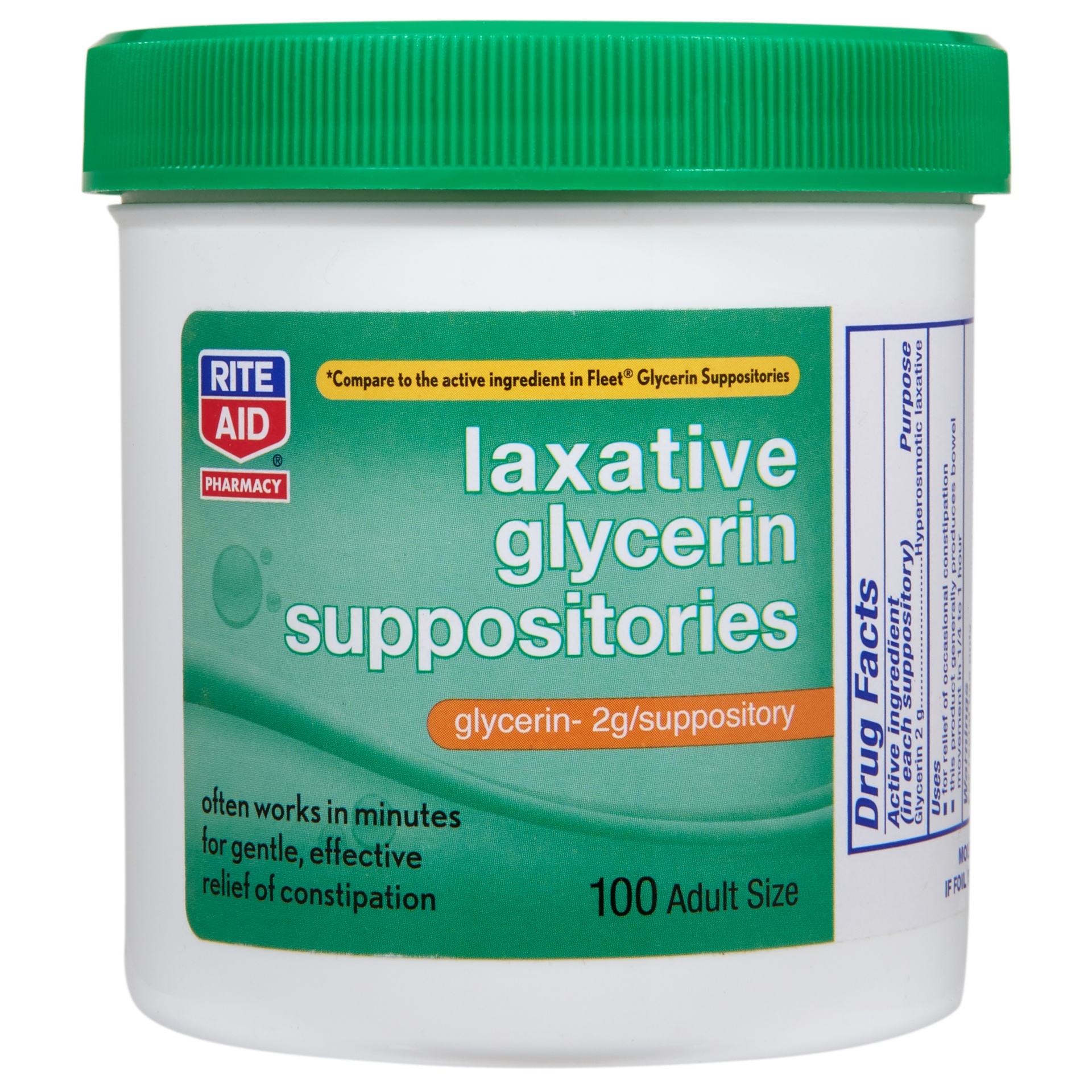 slide 1 of 3, Rite Aid Ra Lax Supp Gly, 100 ct