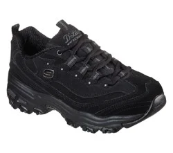 Skechers Women's D Lites Play On Shoes, Black, Size 9.5 Wide