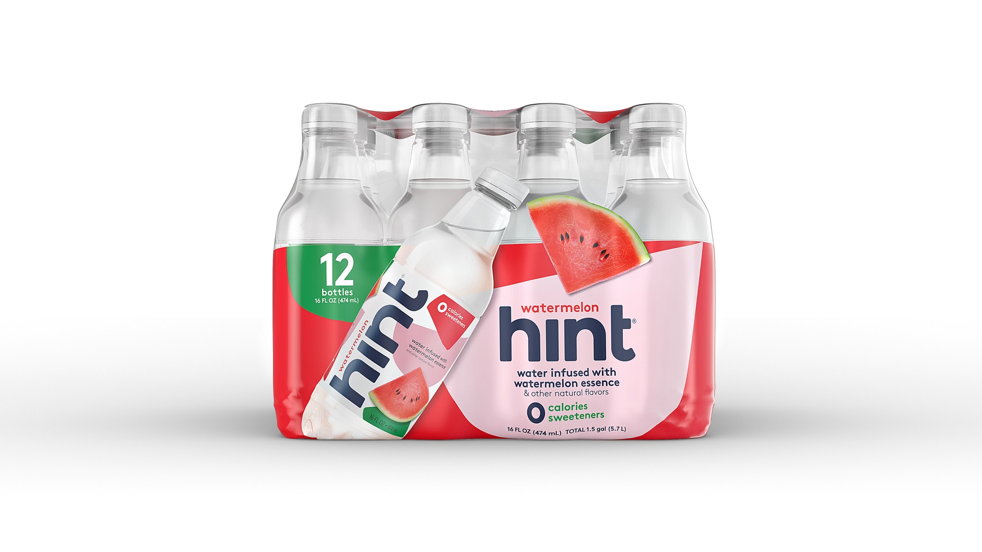 slide 1 of 1, hint Watermelon Flavored Water, 12 ct; 16 fl oz