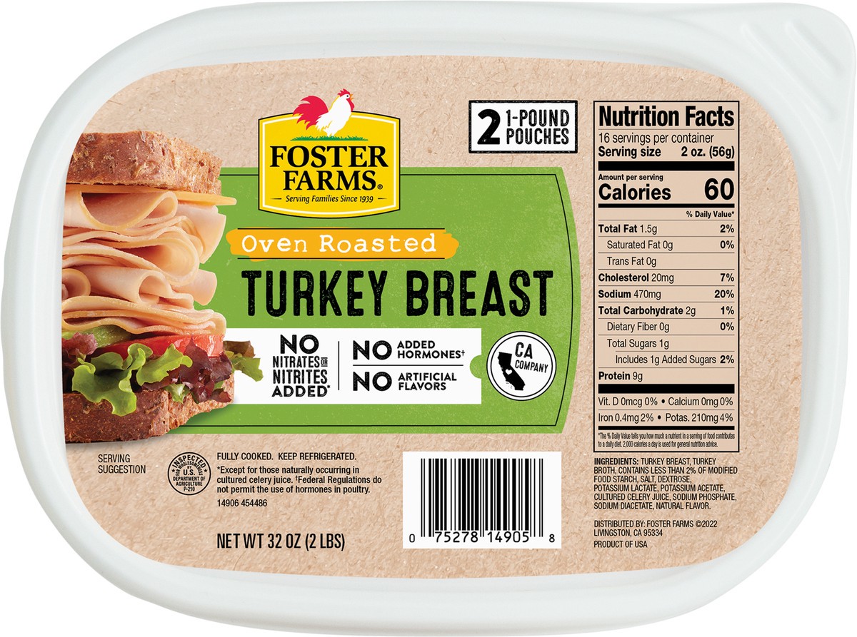 slide 2 of 2, Foster Farms Oven Roasted Turkey Breast - 32 Oz, 32 oz