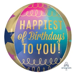 Birthday Stars & Gold Balloons