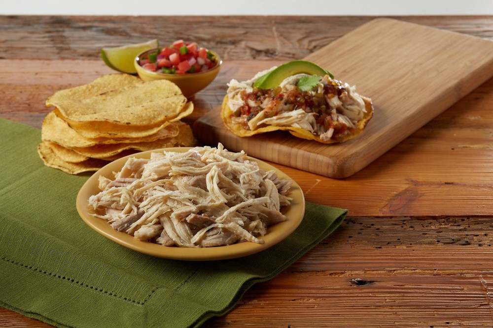 slide 5 of 5, Del Real Foods Seasoned Pulled Chicken, 15 oz