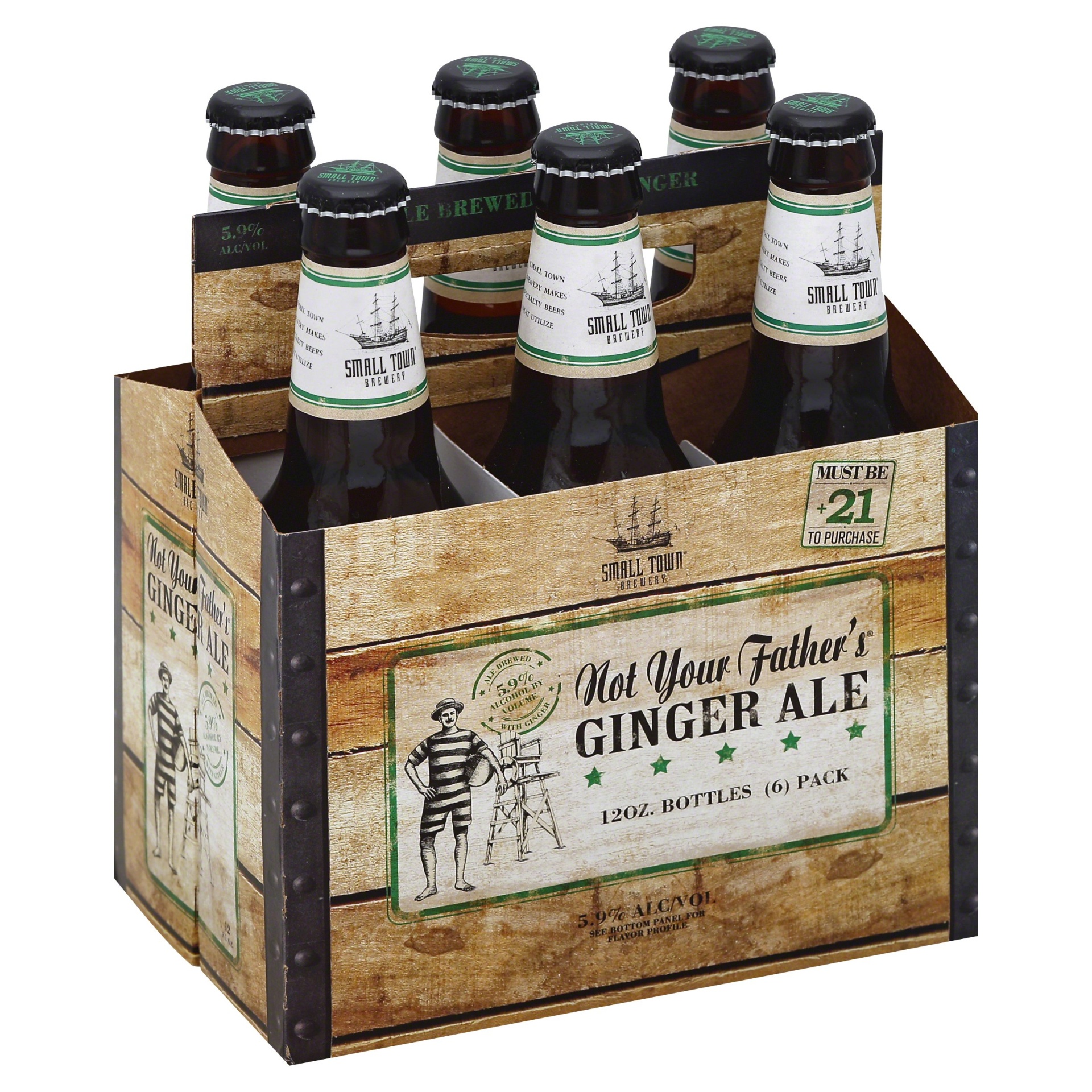 slide 1 of 4, Small Town Brewery Not Your Father's Gingle Ale, 6 ct; 12 fl oz